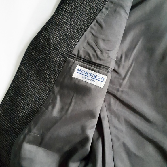 Monsieur Givenchy Men's Wool Silk Tweed Blazer 38S - Picture 7 of 8